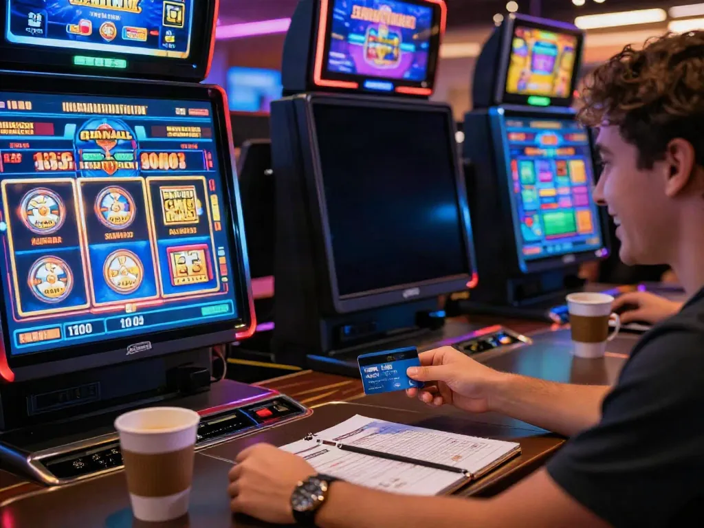 Player enjoying amex casinos experience with vibrant games