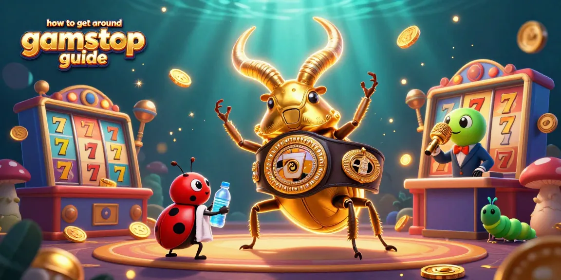 Engage with our how to get around gamstop guide through this vibrant casino scene, featuring playful characters and slot machines.