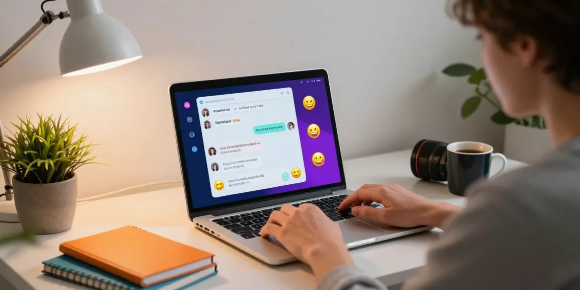 Engaging NSFW AI chat experience in a cozy digital workspace.